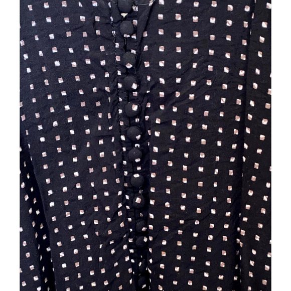 Alythea | Black & White Button Down Tank Top | Size M - Picture 4 of 4